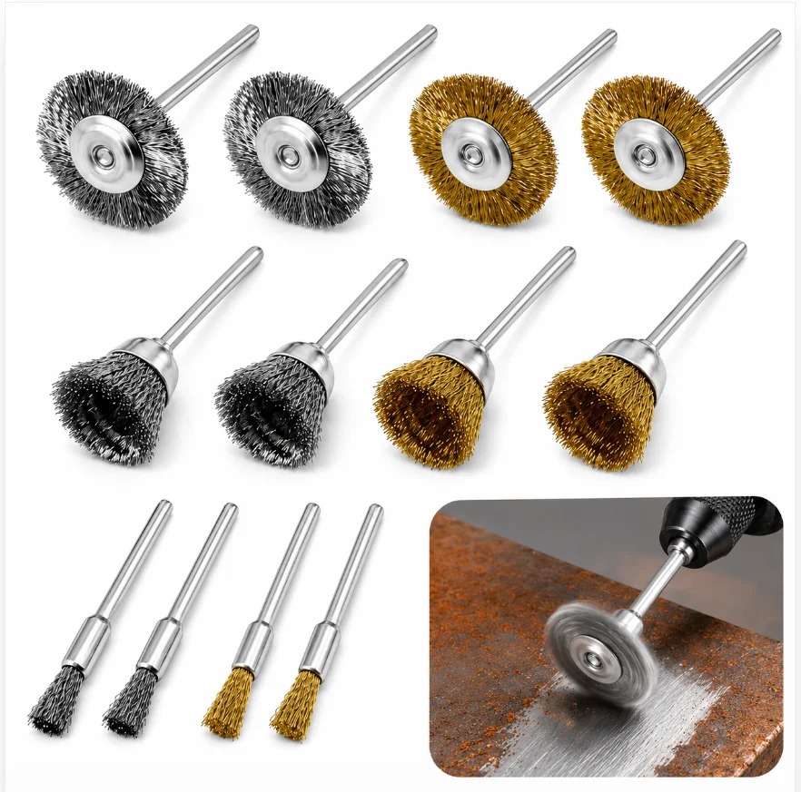 12Pcs Brass Brush Steel Wire W - огляд і ціна Nozzle Brass