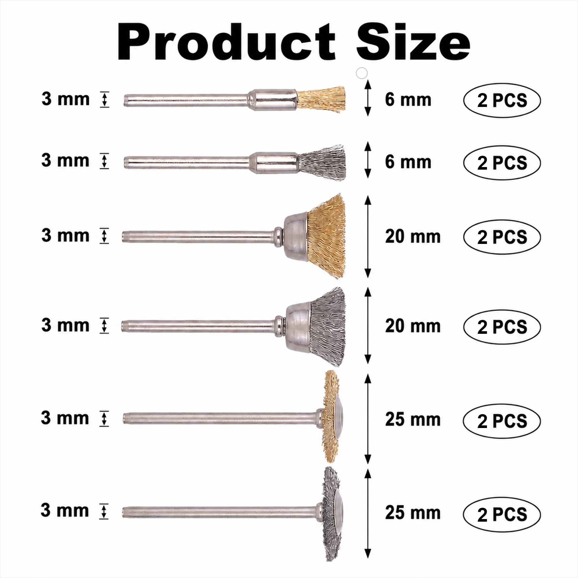 12Pcs Brass Brush Steel Wire W - огляд і ціна Nozzle Brass