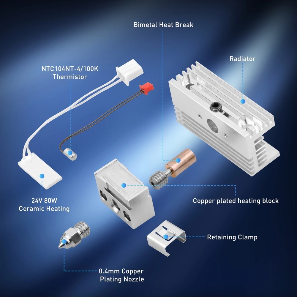 0.4mm Nozzle 3D Printer Hotend - огляд і ціна Hotend 0.4Mm