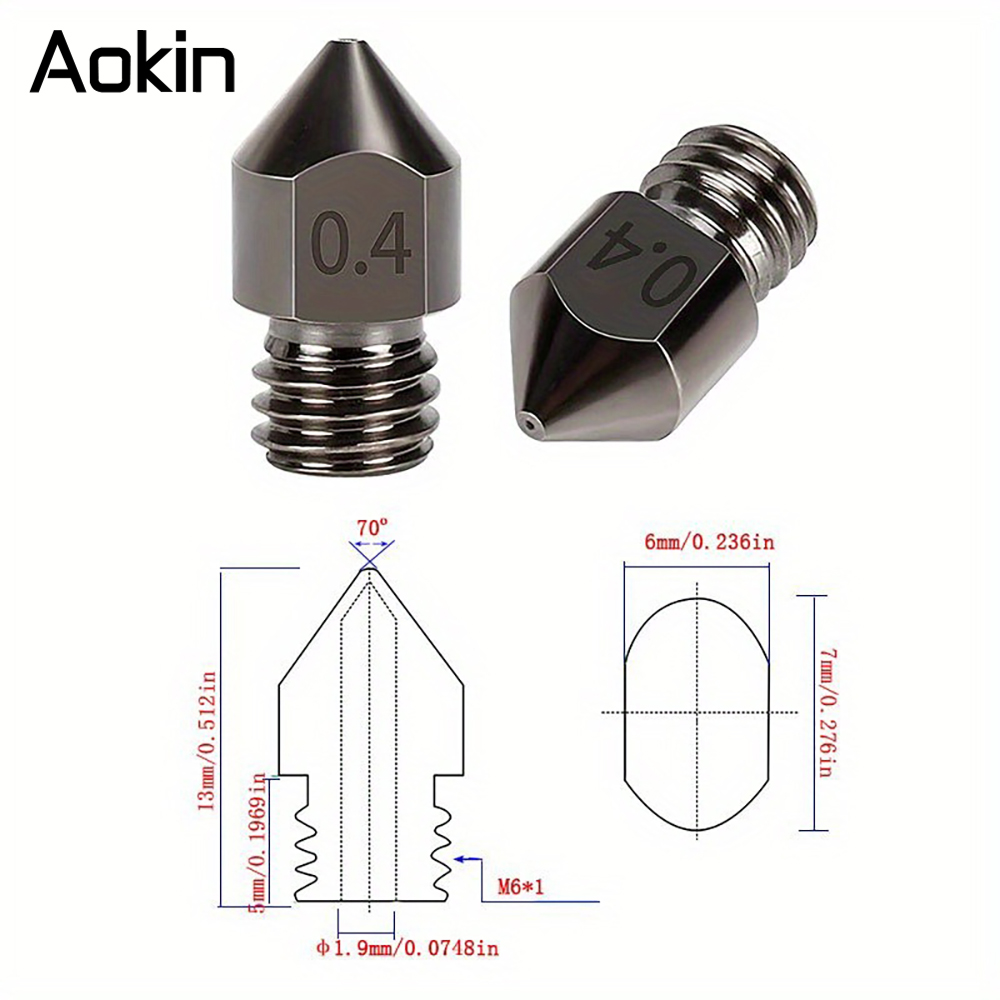 1/5/10PCS MK8 Nozzle Upgrade H - огляд і ціна Hotend 0.4Mm
