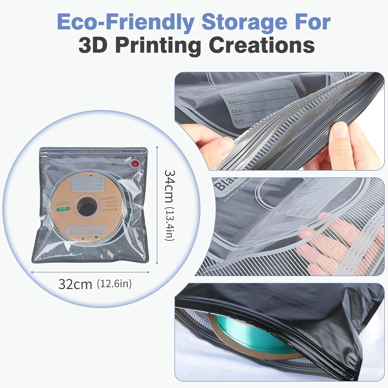 3D Filament Bag Black Filament - огляд і ціна Abs Filament